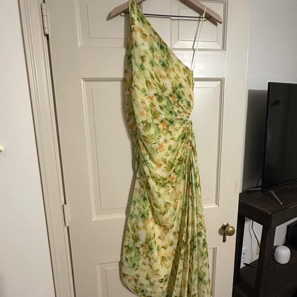 Mango Floral One-Shoulder Dress - Picture 8 of 10